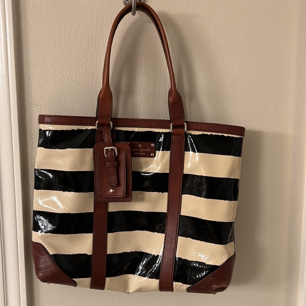 Vintage Leather Kate Spade Tote - Picture 2 of 4